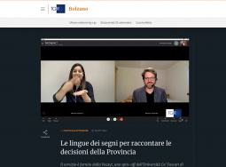 Le lingue dei segni per raccontare le decisioni della Provincia